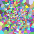 用 vispy 制作的 Voronoi 图。